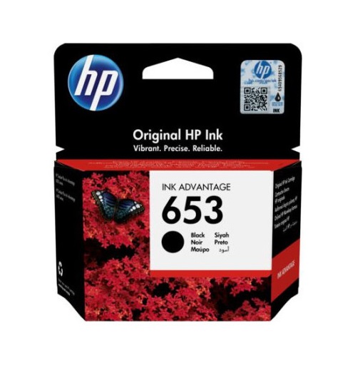 דיו שחור מקורי למדפסת HP 653 3YM74AE